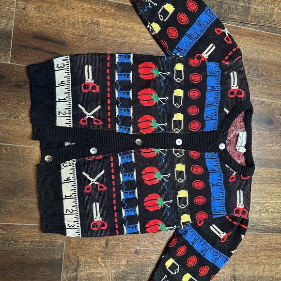 Touchy Subject Back to School Teacher Cardigan
Size medium 
Made in USA - Picture 6 of 6